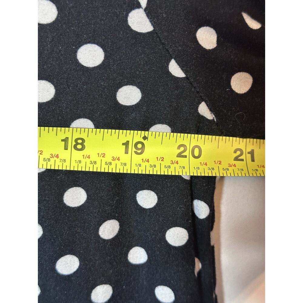Harlowe Rose Women’s Dress Med M Black White Polka Dot Babydoll Bell Lace Goth - Picture 9 of 10